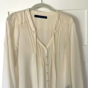 Creamy white blouse boho
